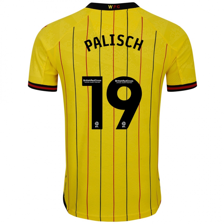 Kinderen Alli Palisch #19 Geel Zwart Thuisshirt Thuistenue 2024/25 T-Shirt België