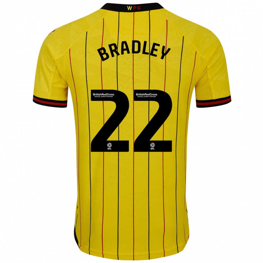 Kinderen Jade Bradley #22 Geel Zwart Thuisshirt Thuistenue 2024/25 T-Shirt België