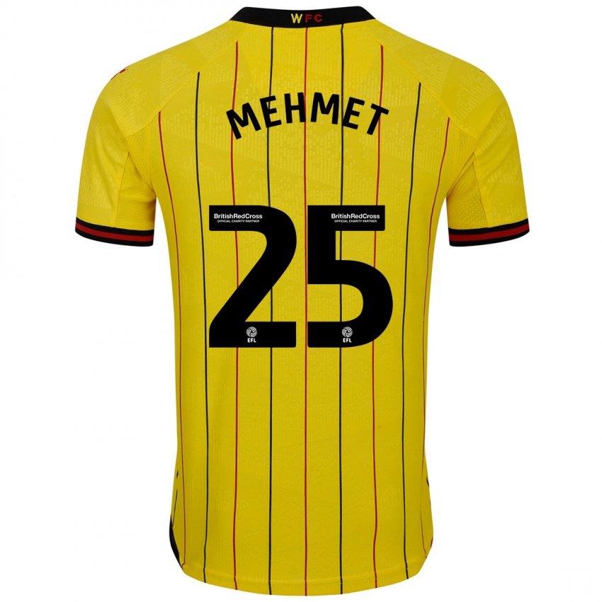 Kinderen Melis Mehmet #25 Geel Zwart Thuisshirt Thuistenue 2024/25 T-Shirt België