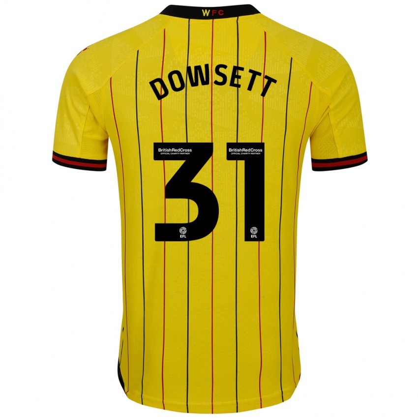 Kinderen Rebekah Dowsett #31 Geel Zwart Thuisshirt Thuistenue 2024/25 T-Shirt België