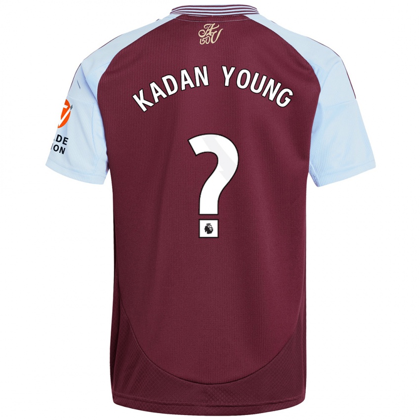 Enfant Maillot Kadan Young #0 Bordeaux Bleu Ciel Tenues Domicile 2024/25 T-Shirt Belgique