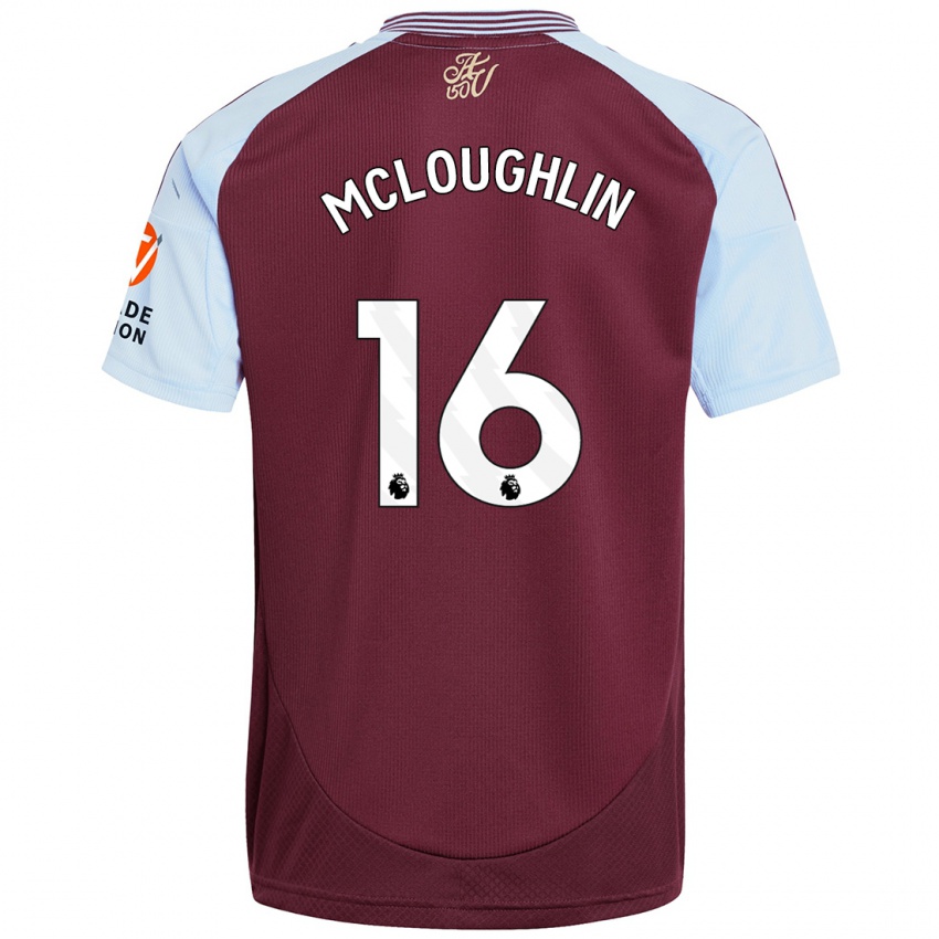 Enfant Maillot Olivia Mcloughlin #16 Bordeaux Bleu Ciel Tenues Domicile 2024/25 T-Shirt Belgique