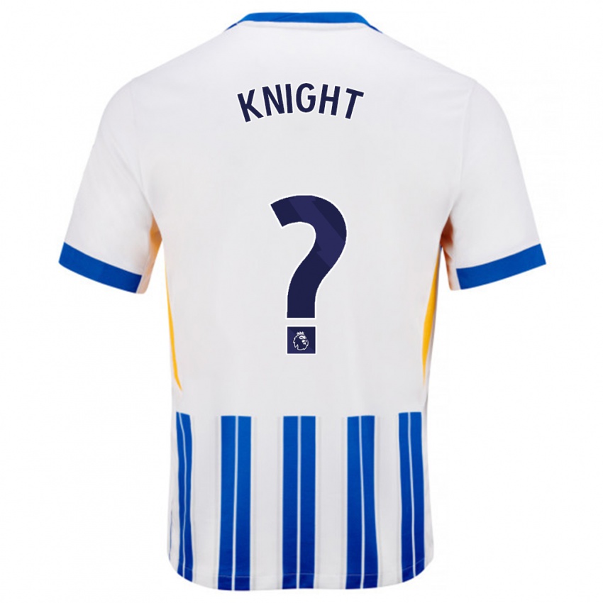 Kinder Joe Knight #0 Weiß Blaue Nadelstreifen Heimtrikot Trikot 2024/25 T-Shirt Belgien