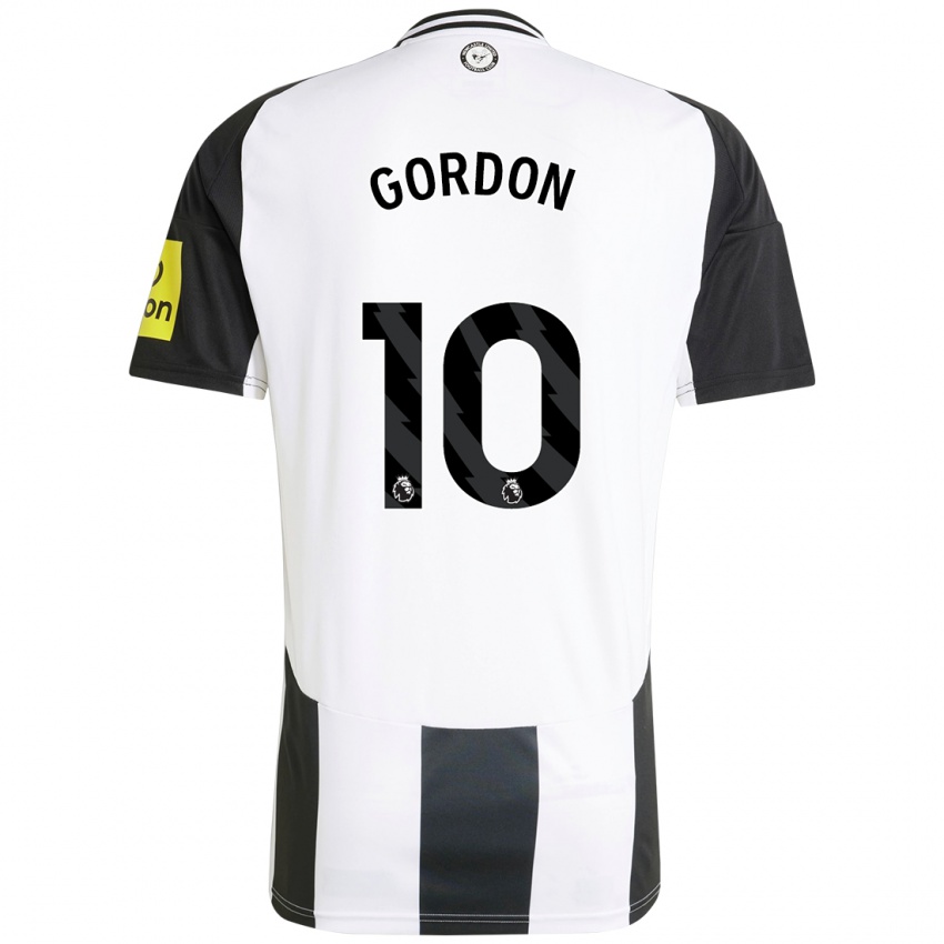 Enfant Maillot Anthony Gordon #10 Blanc Noir Tenues Domicile 2024/25 T-Shirt Belgique