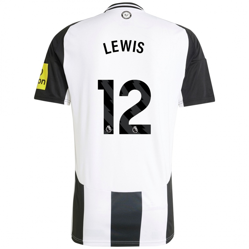 Enfant Maillot Jamal Lewis #12 Blanc Noir Tenues Domicile 2024/25 T-Shirt Belgique