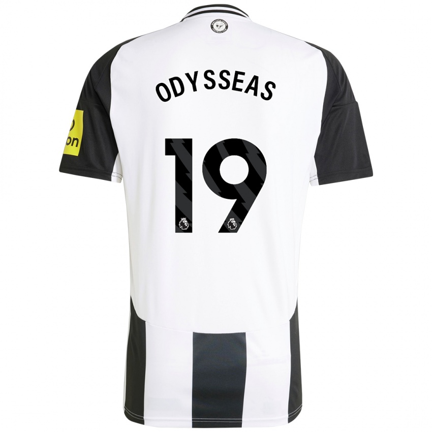 Enfant Maillot Odysseas Vlachodimos #19 Blanc Noir Tenues Domicile 2024/25 T-Shirt Belgique