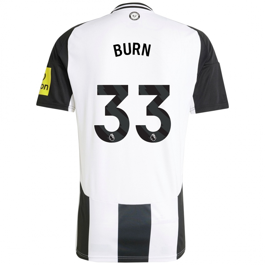 Kinderen Dan Burn #33 Wit Zwart Thuisshirt Thuistenue 2024/25 T-Shirt België