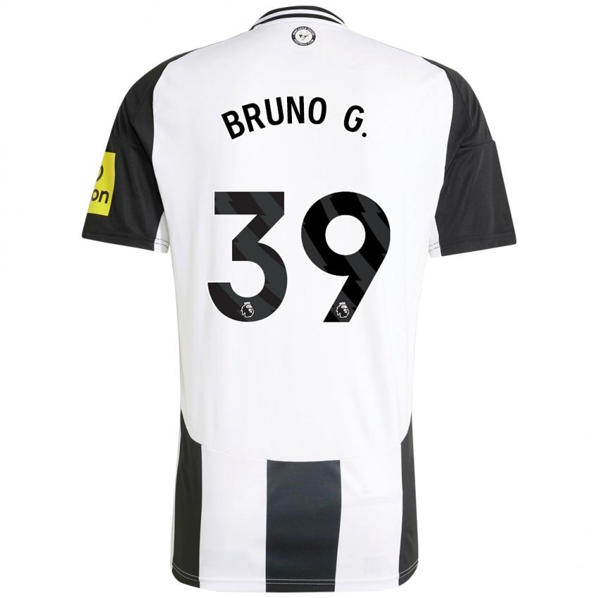 Enfant Maillot Bruno Guimaraes #39 Blanc Noir Tenues Domicile 2024/25 T-Shirt Belgique