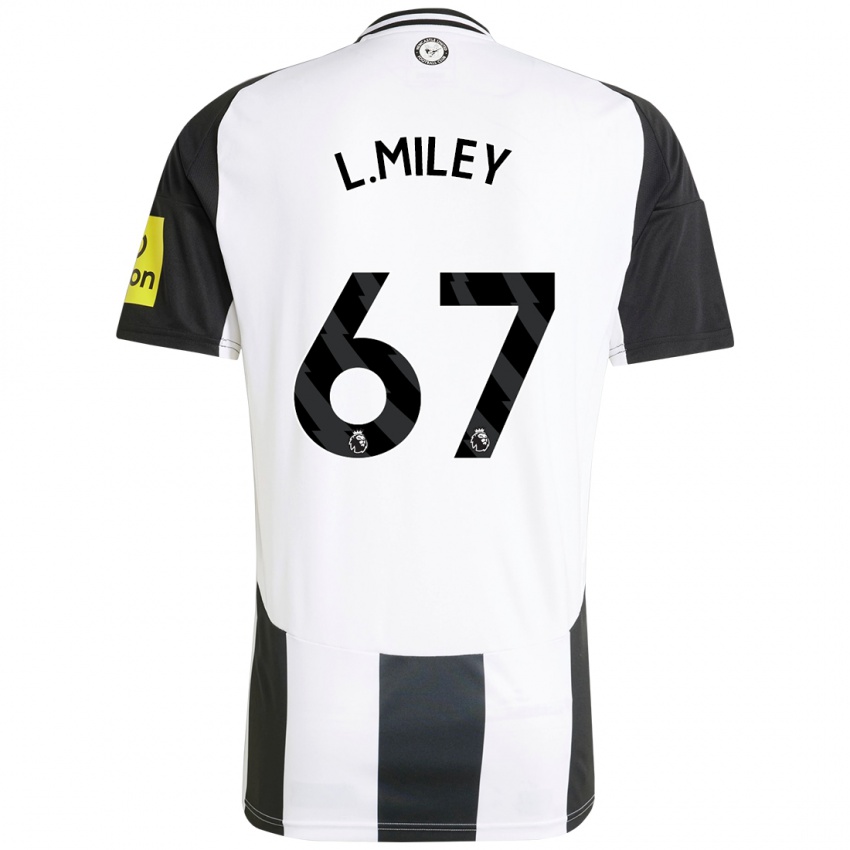 Kinderen Lewis Miley #67 Wit Zwart Thuisshirt Thuistenue 2024/25 T-Shirt België