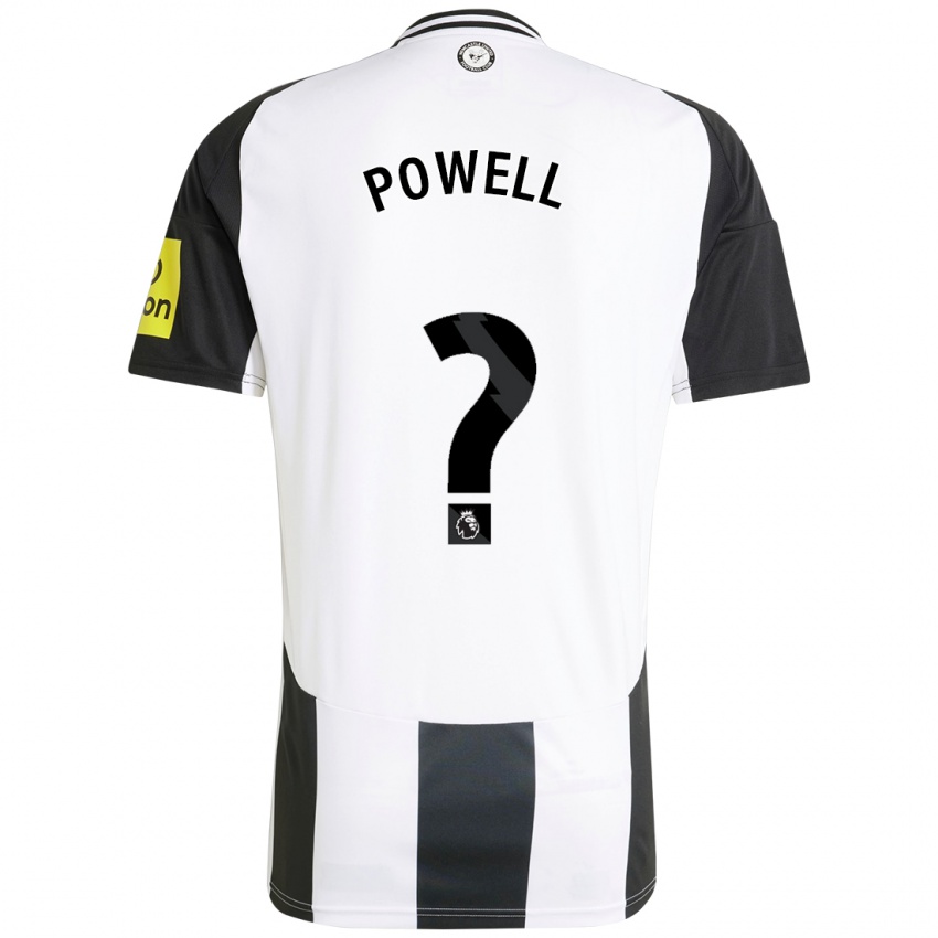 Enfant Maillot Harry Powell #0 Blanc Noir Tenues Domicile 2024/25 T-Shirt Belgique