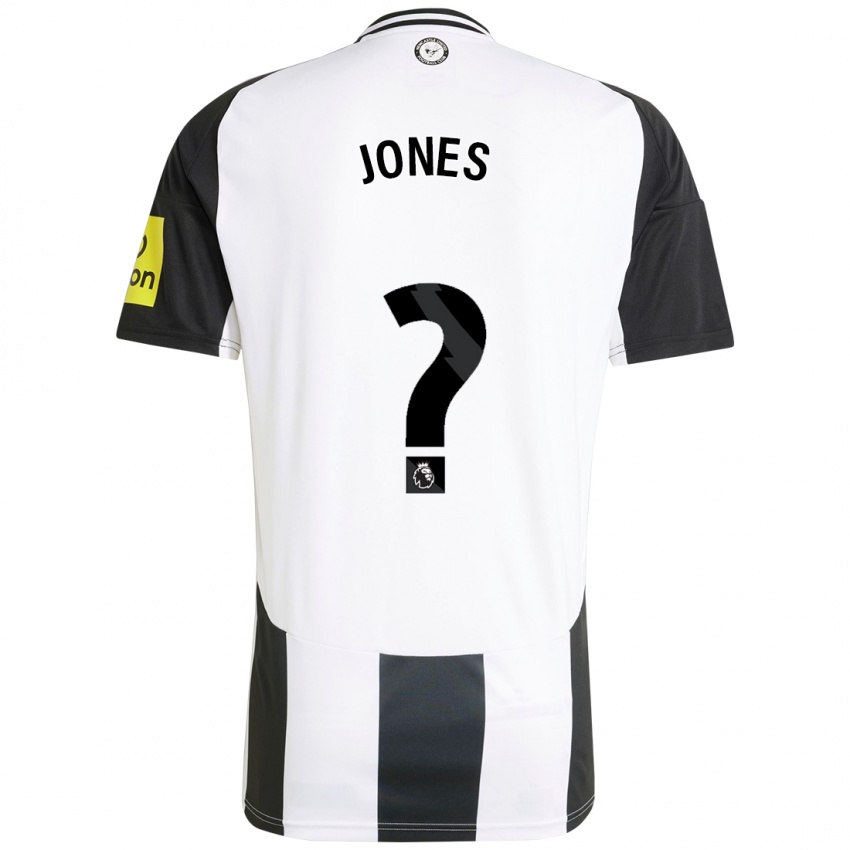 Enfant Maillot Tyler Jones #0 Blanc Noir Tenues Domicile 2024/25 T-Shirt Belgique