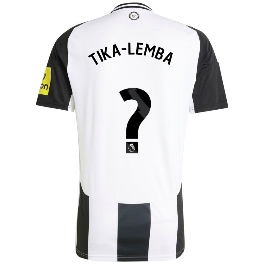 Enfant Maillot Ezra Tika-Lemba #0 Blanc Noir Tenues Domicile 2024/25 T-Shirt Belgique