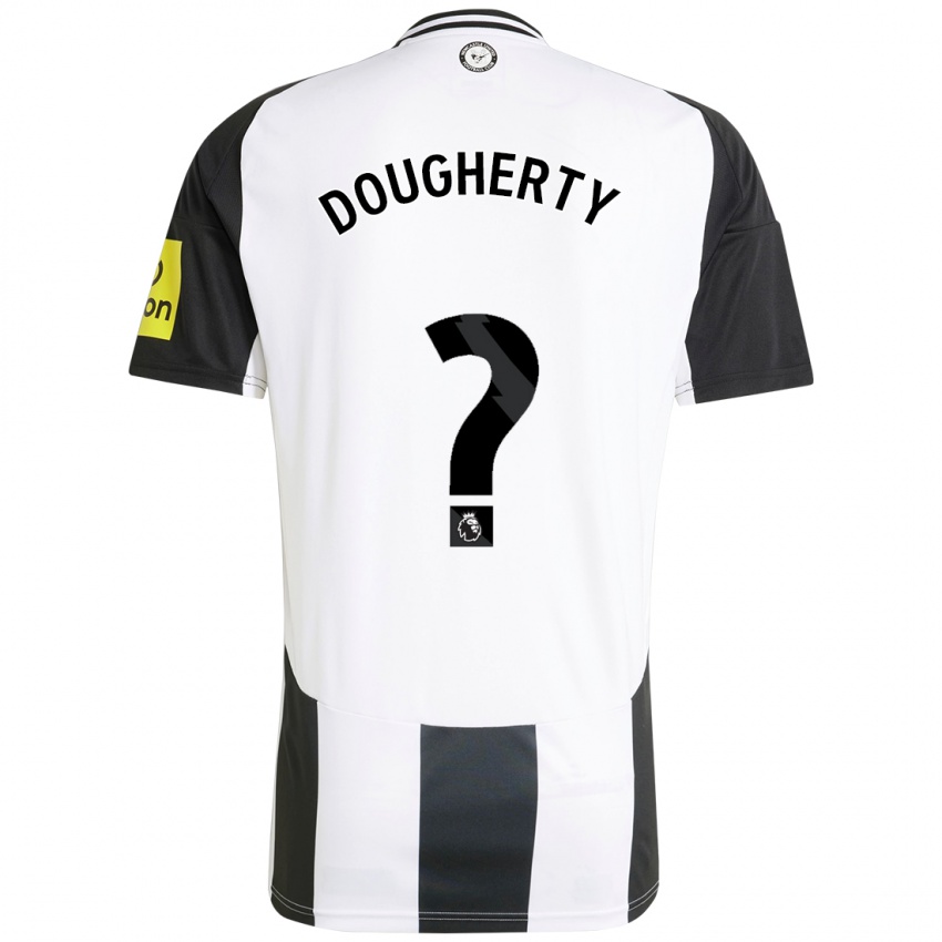 Enfant Maillot Ryan Dougherty #0 Blanc Noir Tenues Domicile 2024/25 T-Shirt Belgique