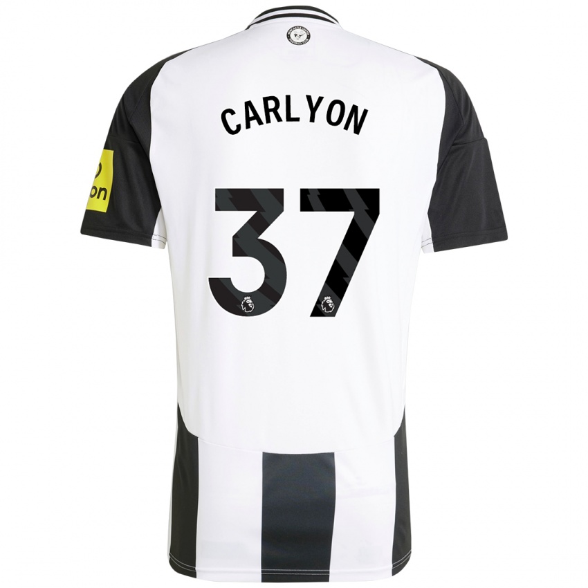 Kinderen Nathan Carlyon #37 Wit Zwart Thuisshirt Thuistenue 2024/25 T-Shirt België