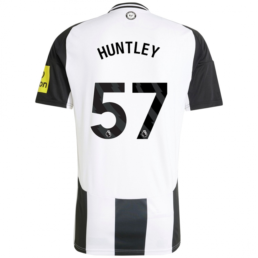 Kinderen James Huntley #57 Wit Zwart Thuisshirt Thuistenue 2024/25 T-Shirt België