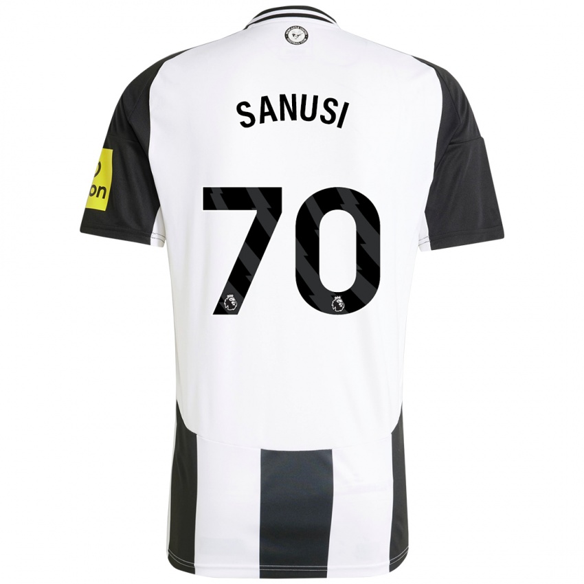 Kinderen Trevan Sanusi #70 Wit Zwart Thuisshirt Thuistenue 2024/25 T-Shirt België