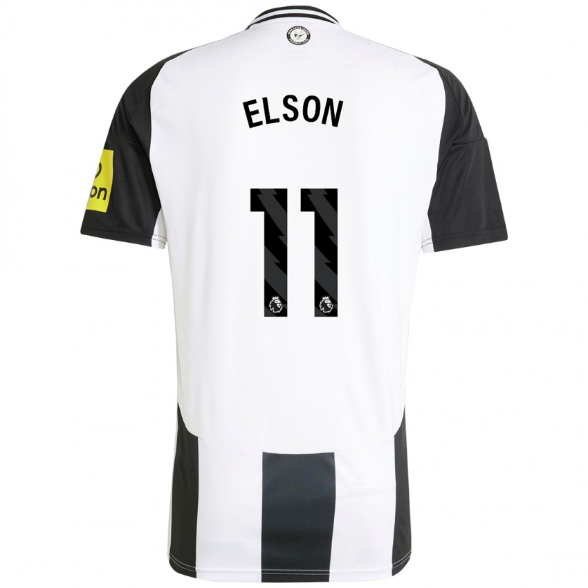 Enfant Maillot Kacie Elson #11 Blanc Noir Tenues Domicile 2024/25 T-Shirt Belgique