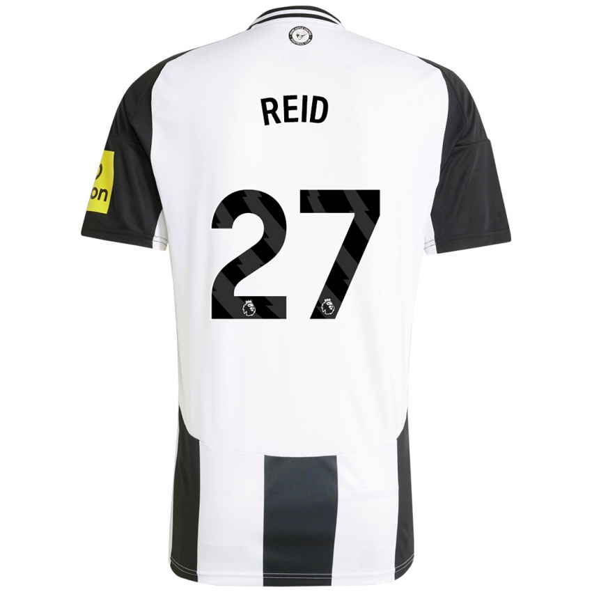 Enfant Maillot Hannah Reid #27 Blanc Noir Tenues Domicile 2024/25 T-Shirt Belgique