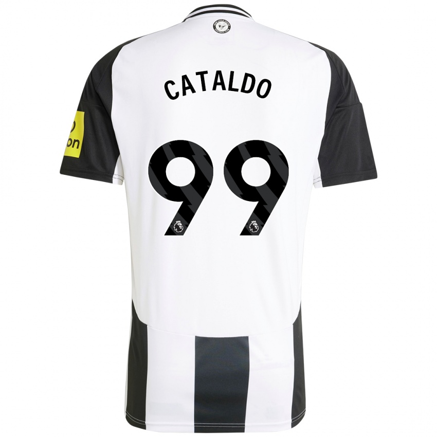 Enfant Maillot Lia Cataldo #99 Blanc Noir Tenues Domicile 2024/25 T-Shirt Belgique