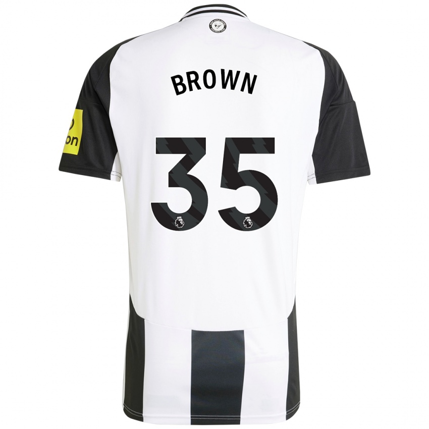 Enfant Maillot Will Brown #35 Blanc Noir Tenues Domicile 2024/25 T-Shirt Belgique