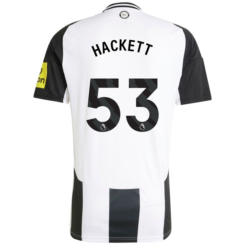 Kinder Jordan Hackett #53 Weiß Schwarz Heimtrikot Trikot 2024/25 T-Shirt Belgien