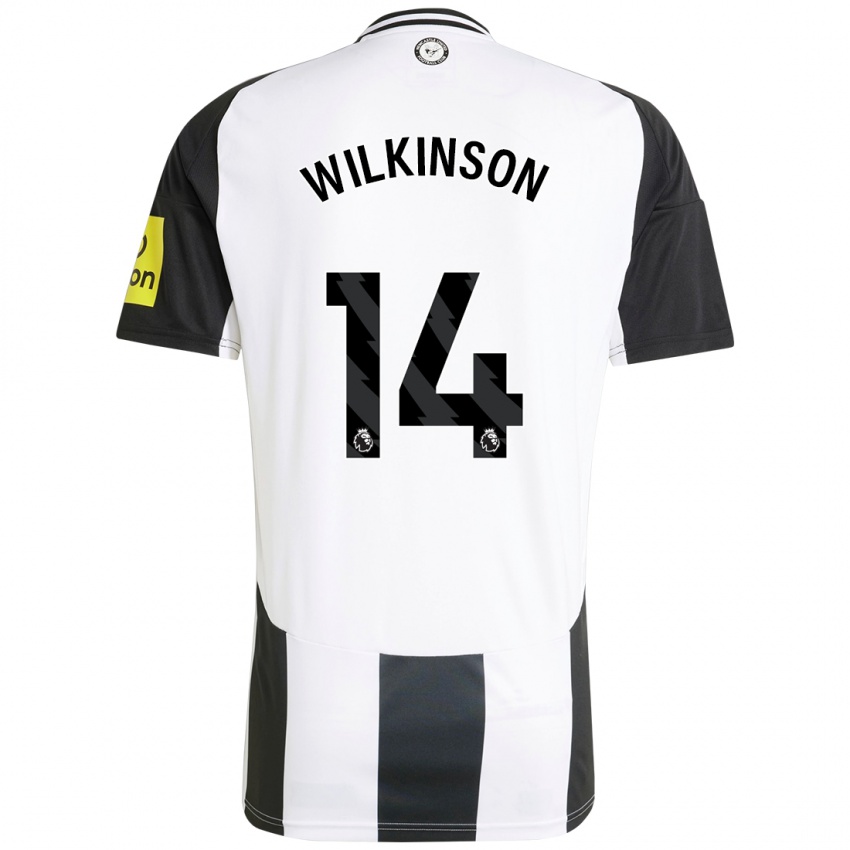 Enfant Maillot Sharna Wilkinson #14 Blanc Noir Tenues Domicile 2024/25 T-Shirt Belgique