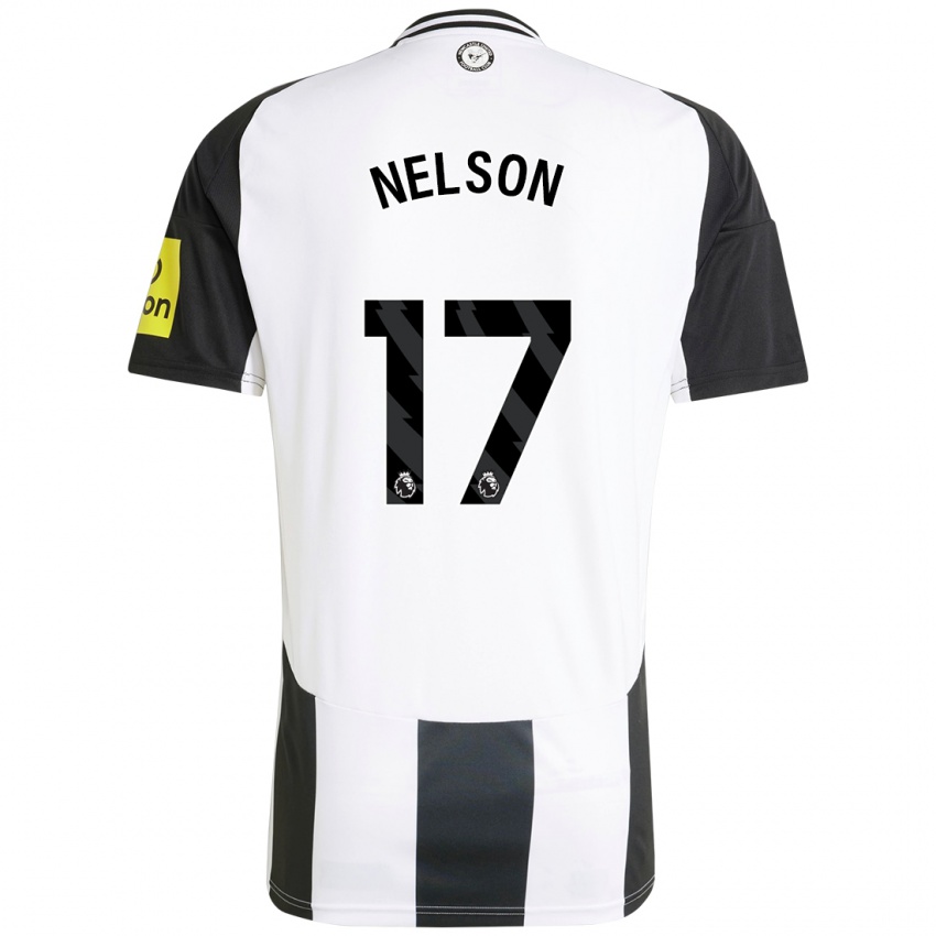 Enfant Maillot Erin Nelson #17 Blanc Noir Tenues Domicile 2024/25 T-Shirt Belgique