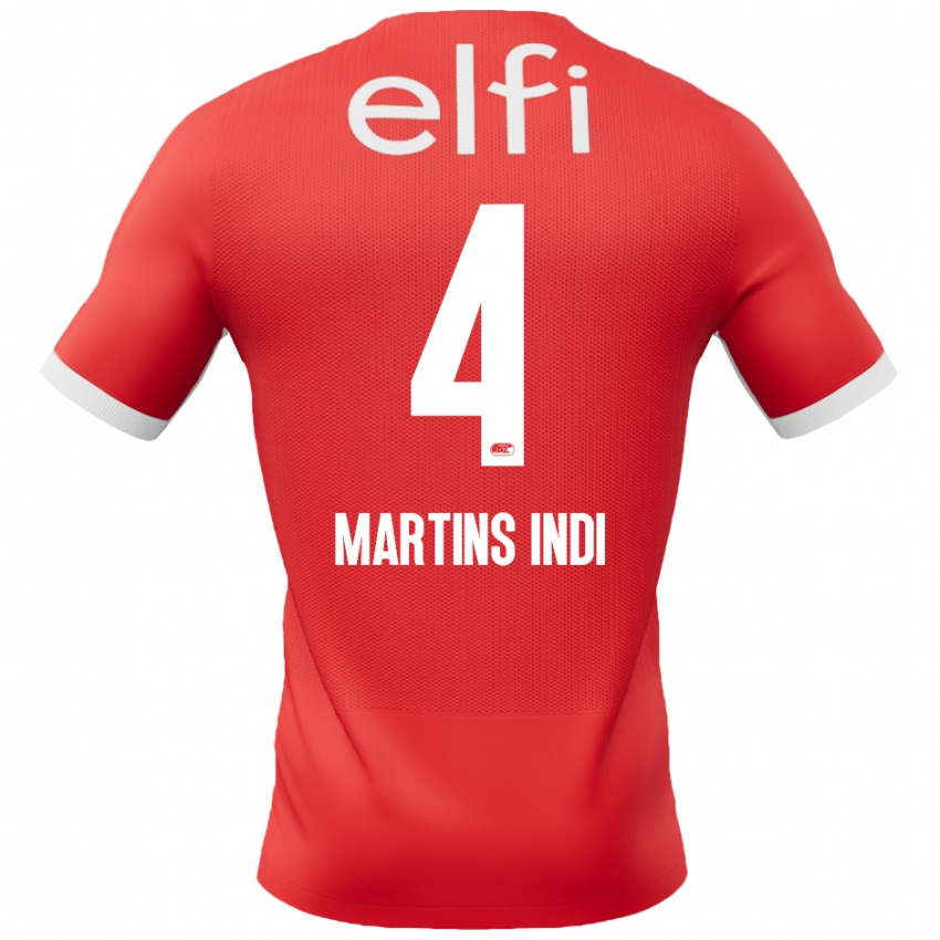 Kinder Bruno Martins Indi #4 Rot Weiß Heimtrikot Trikot 2024/25 T-Shirt Belgien