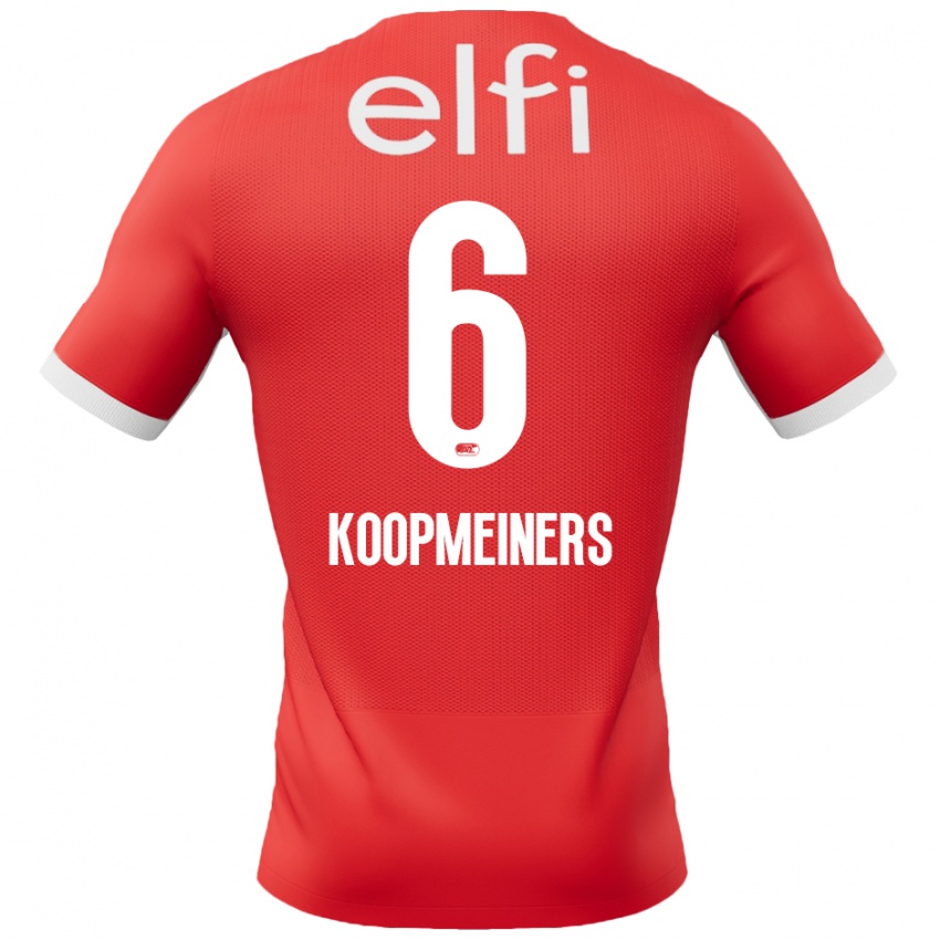 Kinder Peer Koopmeiners #6 Rot Weiß Heimtrikot Trikot 2024/25 T-Shirt Belgien