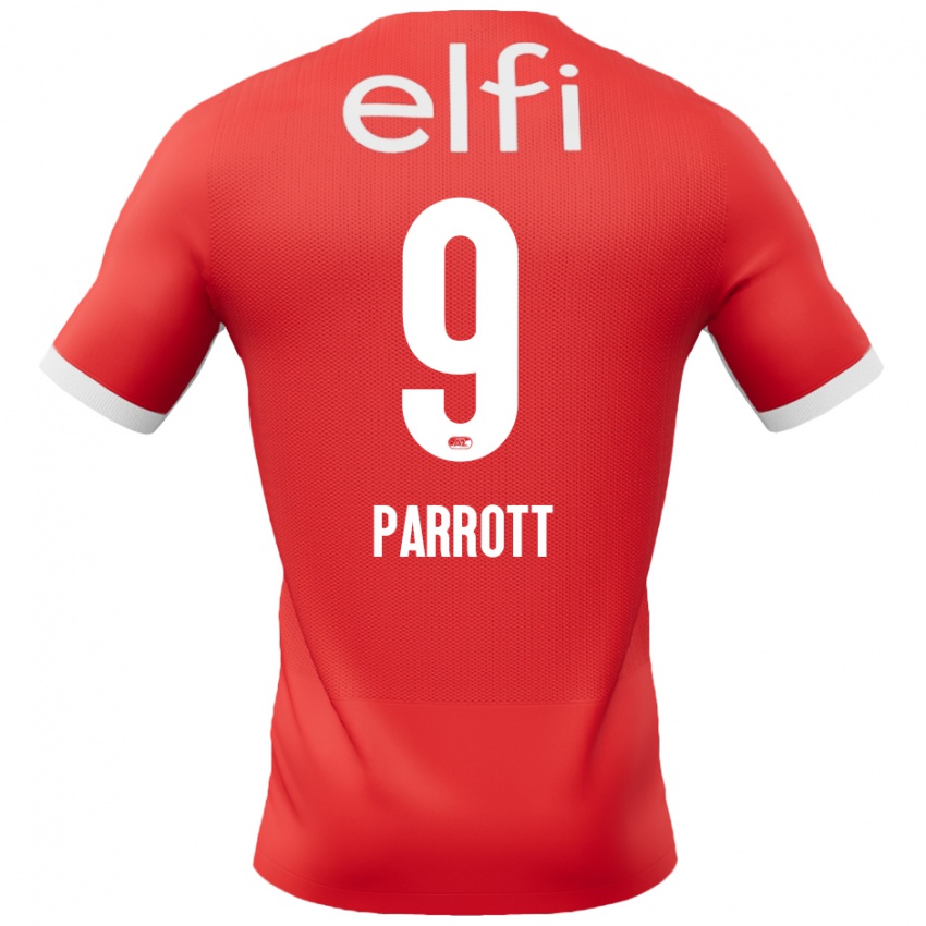 Kinder Troy Parrott #9 Rot Weiß Heimtrikot Trikot 2024/25 T-Shirt Belgien