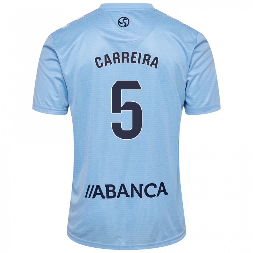 Kinderen Sergio Carreira #5 Hemelsblauw Thuisshirt Thuistenue 2024/25 T-Shirt België