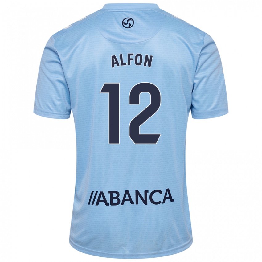 Enfant Maillot Alfon González #12 Bleu Ciel Tenues Domicile 2024/25 T-Shirt Belgique