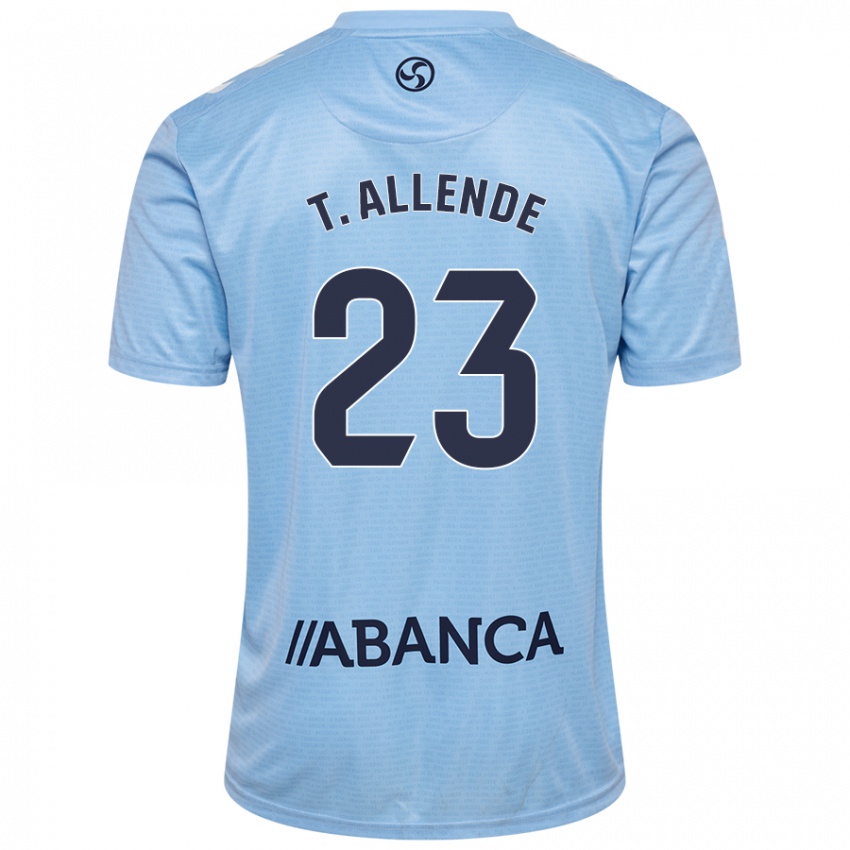 Kinder Tadeo Allende #23 Himmelblau Heimtrikot Trikot 2024/25 T-Shirt Belgien