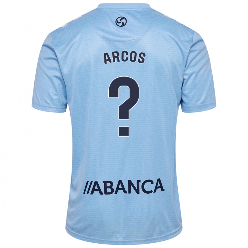 Enfant Maillot Ángel Arcos #0 Bleu Ciel Tenues Domicile 2024/25 T-Shirt Belgique