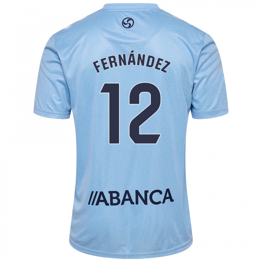 Enfant Maillot Manu Fernández #12 Bleu Ciel Tenues Domicile 2024/25 T-Shirt Belgique