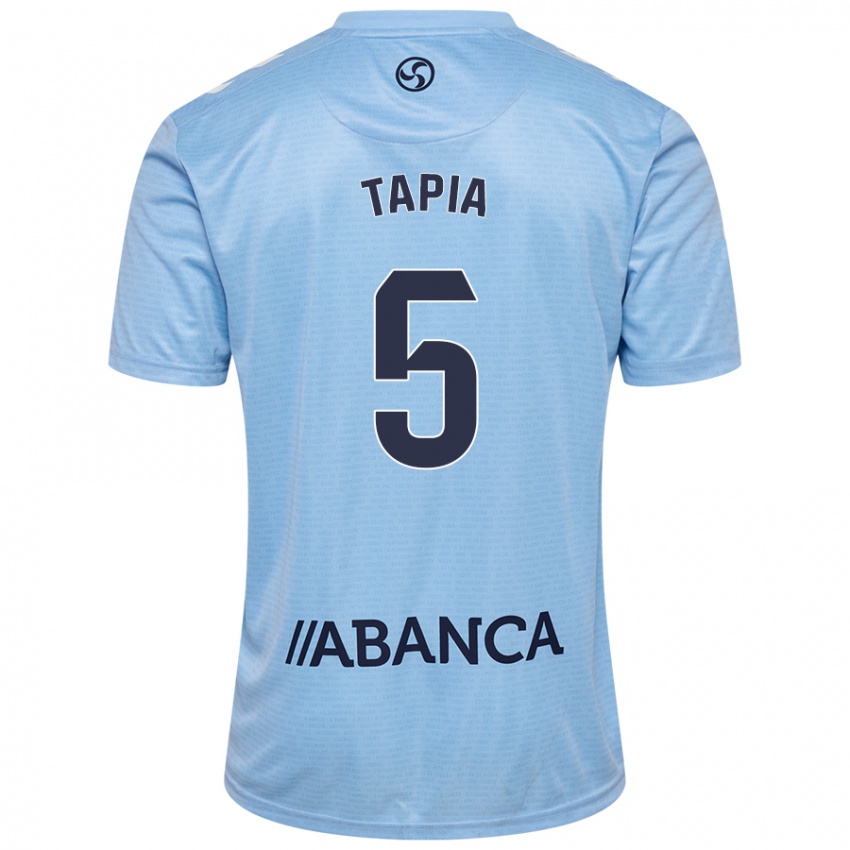 Kinderen Renato Tapia #5 Hemelsblauw Thuisshirt Thuistenue 2024/25 T-Shirt België