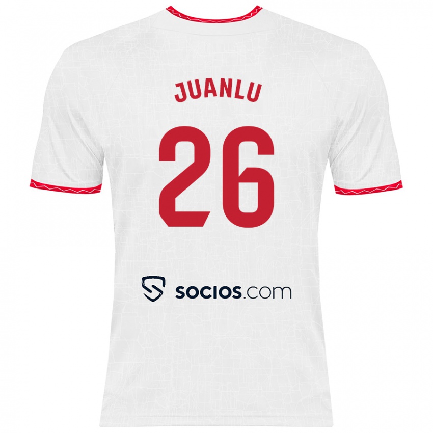 Enfant Maillot Juanlu Sánchez #26 Blanc Rouge Tenues Domicile 2024/25 T-Shirt Belgique