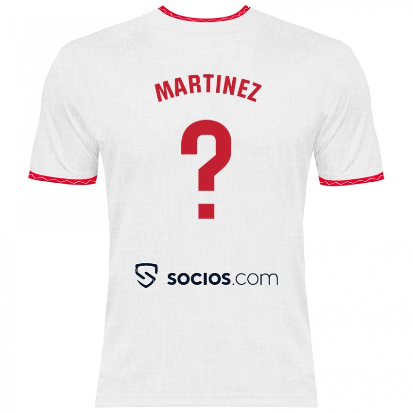 Enfant Maillot Mario Martínez #0 Blanc Rouge Tenues Domicile 2024/25 T-Shirt Belgique