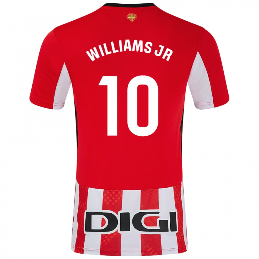 Kinder Nico Williams #10 Rot Weiß Heimtrikot Trikot 2024/25 T-Shirt Belgien