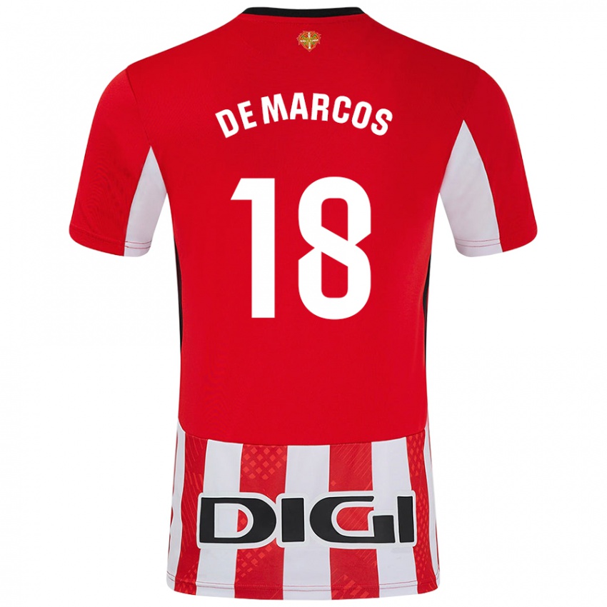 Kinderen Óscar De Marcos #18 Rood Wit Thuisshirt Thuistenue 2024/25 T-Shirt België