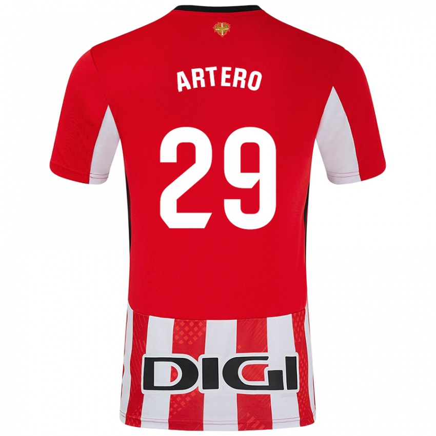 Enfant Maillot Marina Artero Moreno #29 Rouge Blanc Tenues Domicile 2024/25 T-Shirt Belgique