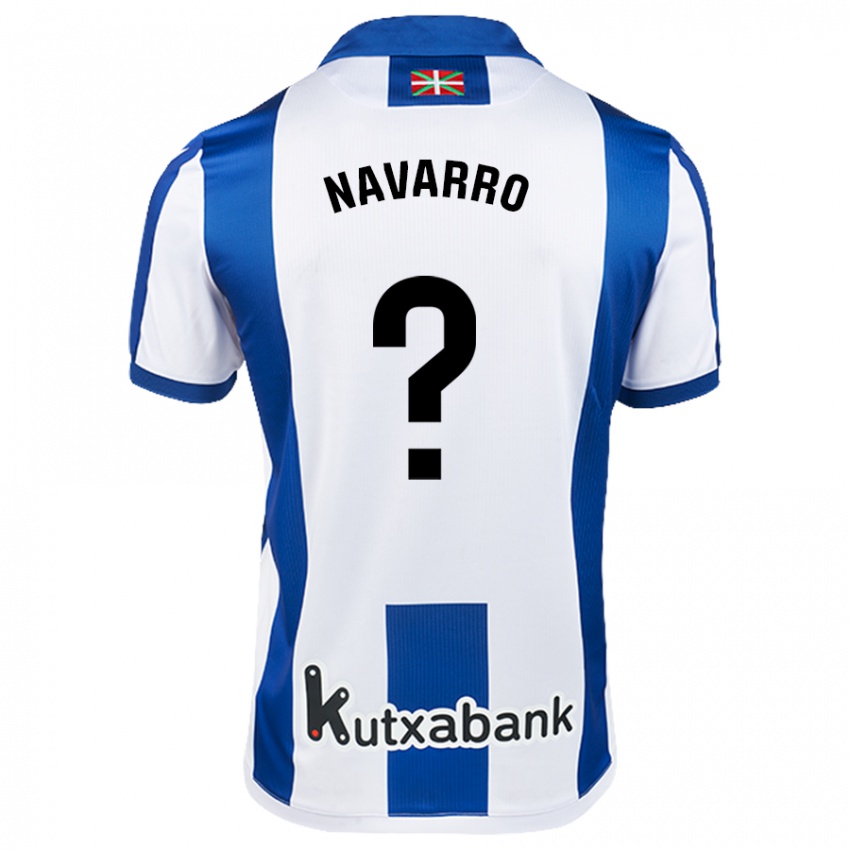 Kinderen Robert Navarro #0 Wit Blauw Thuisshirt Thuistenue 2024/25 T-Shirt België