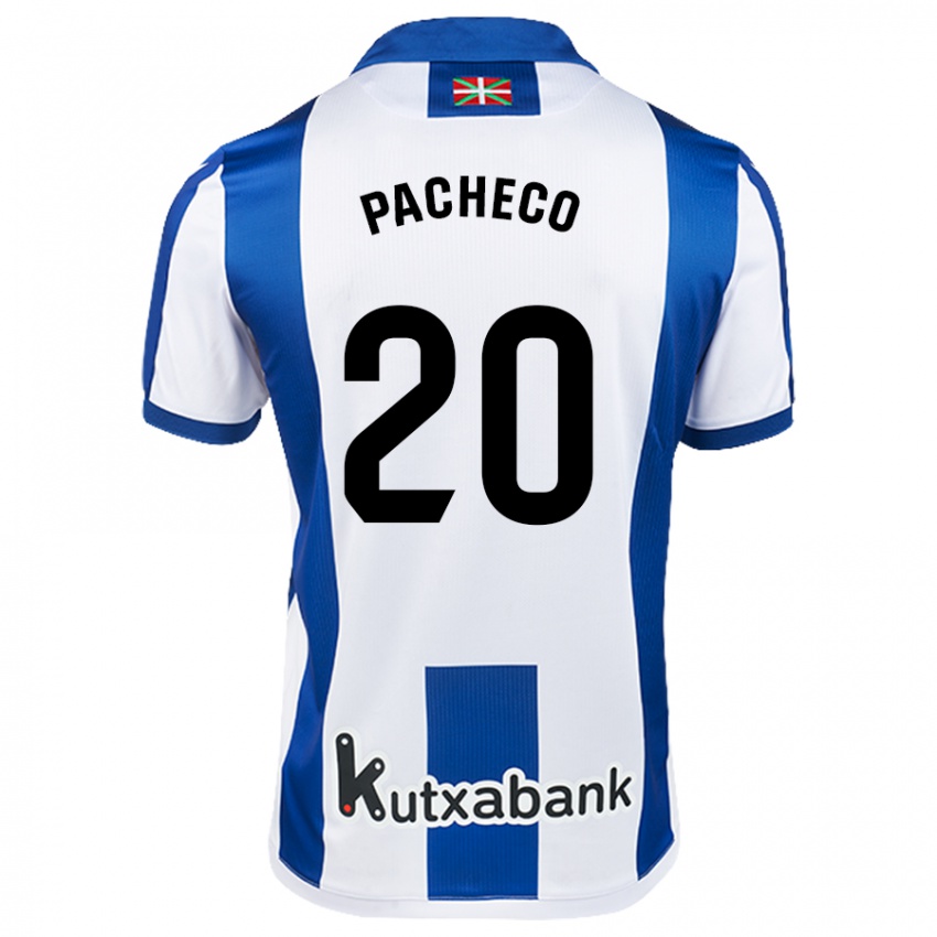 Kinderen Jon Pacheco #20 Wit Blauw Thuisshirt Thuistenue 2024/25 T-Shirt België