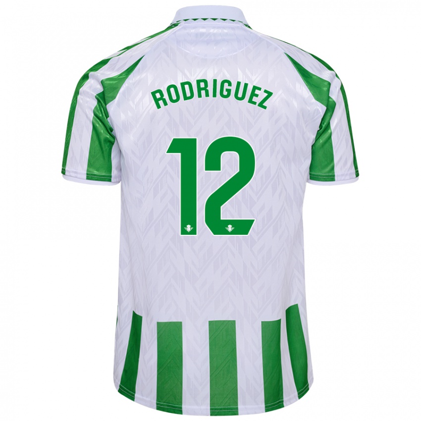 Kinder Ricardo Rodríguez #12 Grün Weiße Streifen Heimtrikot Trikot 2024/25 T-Shirt Belgien