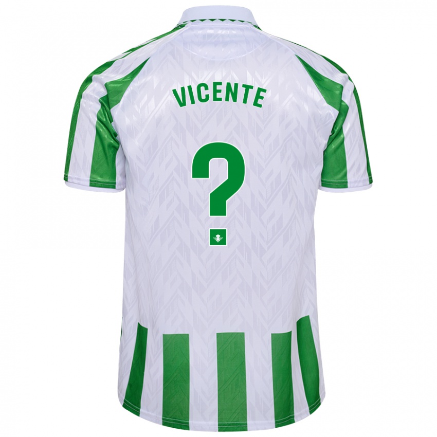 Kinder Diego Vicente #0 Grün Weiße Streifen Heimtrikot Trikot 2024/25 T-Shirt Belgien