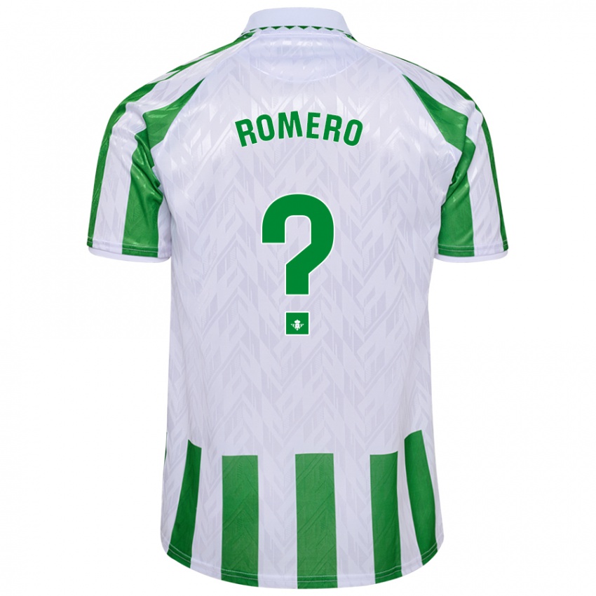 Kinder Dani Romero #0 Grün Weiße Streifen Heimtrikot Trikot 2024/25 T-Shirt Belgien