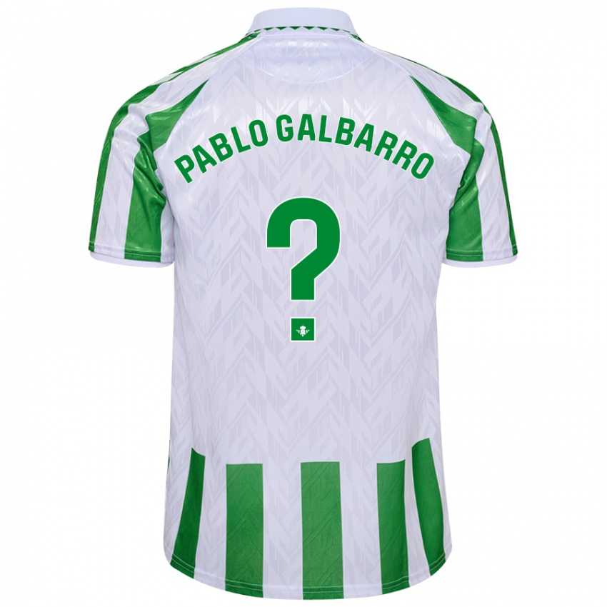 Kinder Juan Pablo Galbarro #0 Grün Weiße Streifen Heimtrikot Trikot 2024/25 T-Shirt Belgien