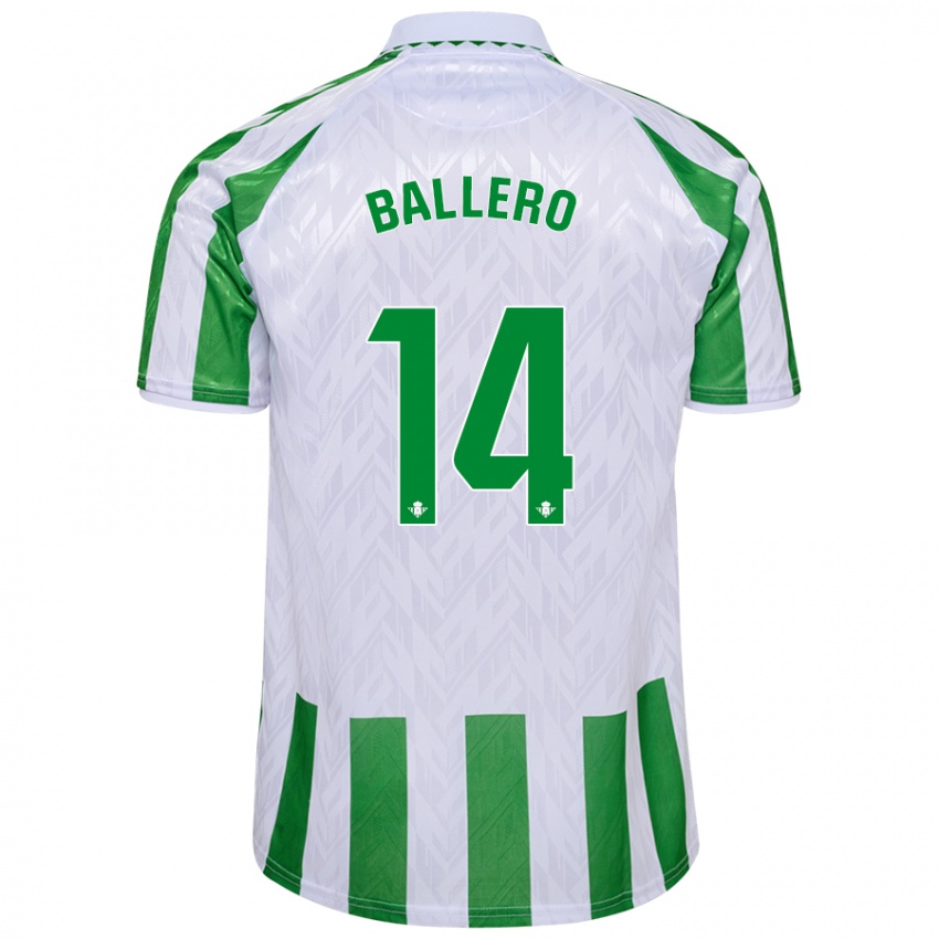 Kinder Sander Ballero #14 Grün Weiße Streifen Heimtrikot Trikot 2024/25 T-Shirt Belgien