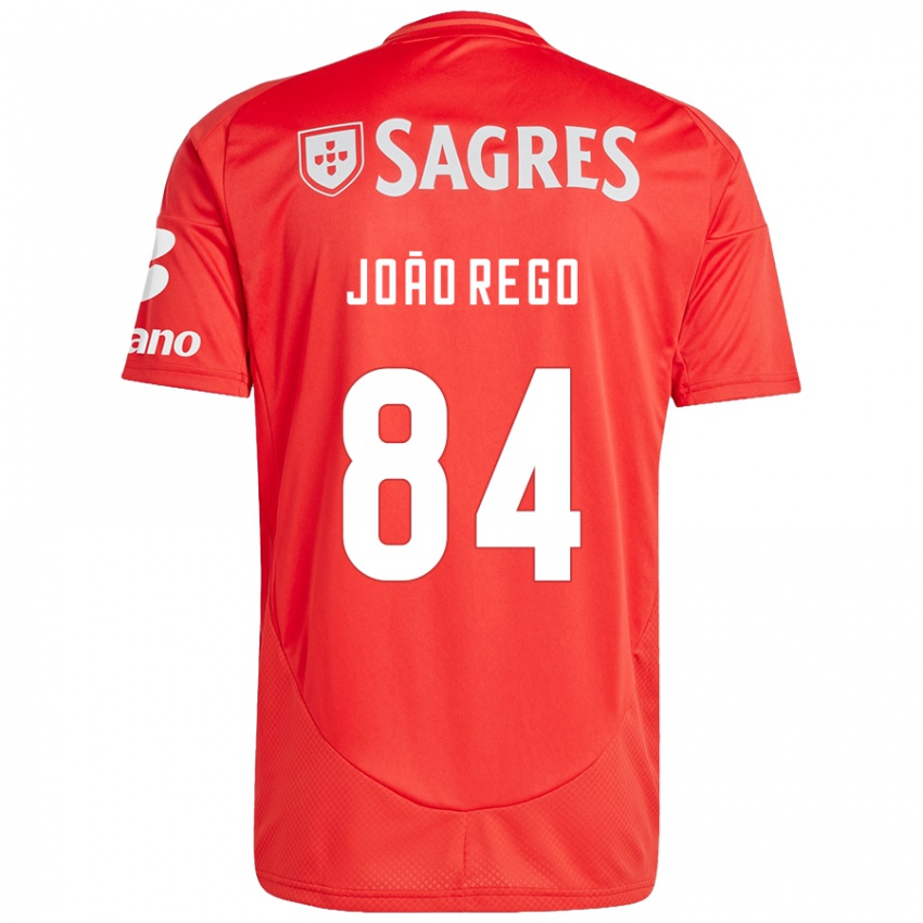 Enfant Maillot João Rêgo #84 Rouge Blanc Tenues Domicile 2024/25 T-Shirt Belgique