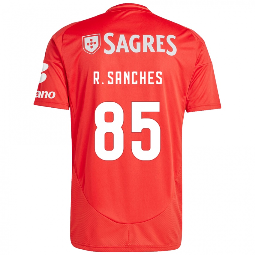 Enfant Maillot Renato Sanches #85 Rouge Blanc Tenues Domicile 2024/25 T-Shirt Belgique